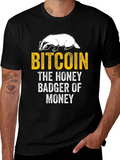 Bitcoin Honey Badger Black T-Shirt