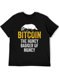 Bitcoin Honey Badger Black T-Shirt