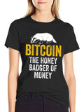 Bitcoin Honey Badger Black T-Shirt