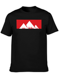 Mountain Graphic Tee - Stylish Black Cotton T-Shirt