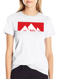 Mountain Graphic Tee - Stylish Black Cotton T-Shirt