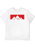 Mountain Graphic Tee - Stylish Black Cotton T-Shirt