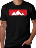 Mountain Graphic Tee - Stylish Black Cotton T-Shirt