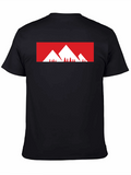 Mountain Graphic Tee - Stylish Black Cotton T-Shirt