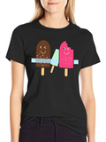 Fun Ice Cream Graphic Tee - Black