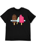 Fun Ice Cream Graphic Tee - Black