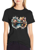 Floral Dumbbell Graphic Tee