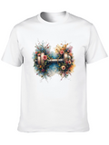 Floral Dumbbell Graphic Tee