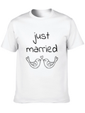 Just Married Birds Graphic T-Shirt