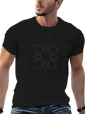 Black Floral Graphic Crew Neck T-Shirt