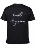 Humble & Gracious Graphic Tee - Soft Black T-Shirt