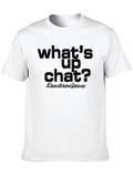 Whats Up Chat Black Graphic Tee