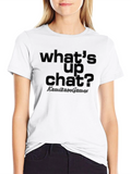 Whats Up Chat Black Graphic Tee