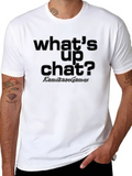Whats Up Chat Black Graphic Tee