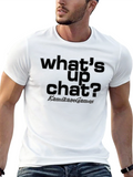Whats Up Chat Black Graphic Tee