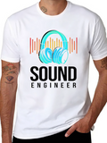 Sound Engineer Graphic T-Shirt - Black