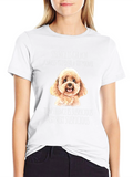 Toy Poodle Suspicious Silence Graphic T-Shirt