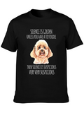 Toy Poodle Suspicious Silence Graphic T-Shirt