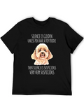 Toy Poodle Suspicious Silence Graphic T-Shirt