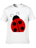 Ladybug Graphic Black T-Shirt