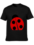 Ladybug Graphic Black T-Shirt