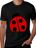 Ladybug Graphic Black T-Shirt