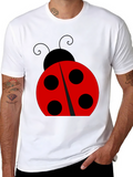 Ladybug Graphic Black T-Shirt