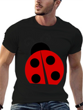 Ladybug Graphic Black T-Shirt