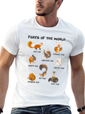 Foxes of the World Graphic T-Shirt