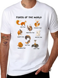 Foxes of the World Graphic T-Shirt