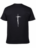 Distressed Cross Graphic Tee - Black T-Shirt