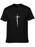 Distressed Cross Graphic Tee - Black T-Shirt