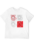 Tiger Art Graphic Black T-Shirt