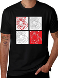 Tiger Art Graphic Black T-Shirt