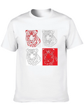 Tiger Art Graphic Black T-Shirt