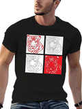 Tiger Art Graphic Black T-Shirt