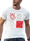 Tiger Art Graphic Black T-Shirt
