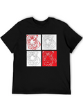Tiger Art Graphic Black T-Shirt