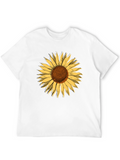 Sunflower Graphic Tee - Stylish Black Cotton T-Shirt