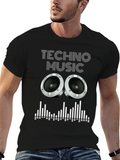 Techno Music Graphic Tee - Speaker Design