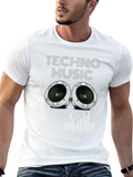 Techno Music Graphic Tee - Speaker Design