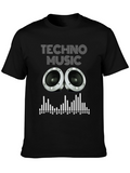 Techno Music Graphic Tee - Speaker Design