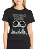 Techno Music Graphic Tee - Speaker Design