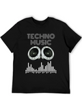 Techno Music Graphic Tee - Speaker Design