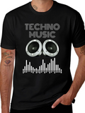Techno Music Graphic Tee - Speaker Design