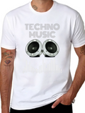 Techno Music Graphic Tee - Speaker Design