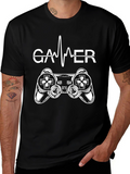 Gamer Heartbeat Controller T-Shirt - Black