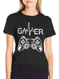 Gamer Heartbeat Controller T-Shirt - Black