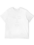 Abstract Face Graphic Black T-Shirt