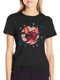 Cosmic Bulldog Graphic T-Shirt